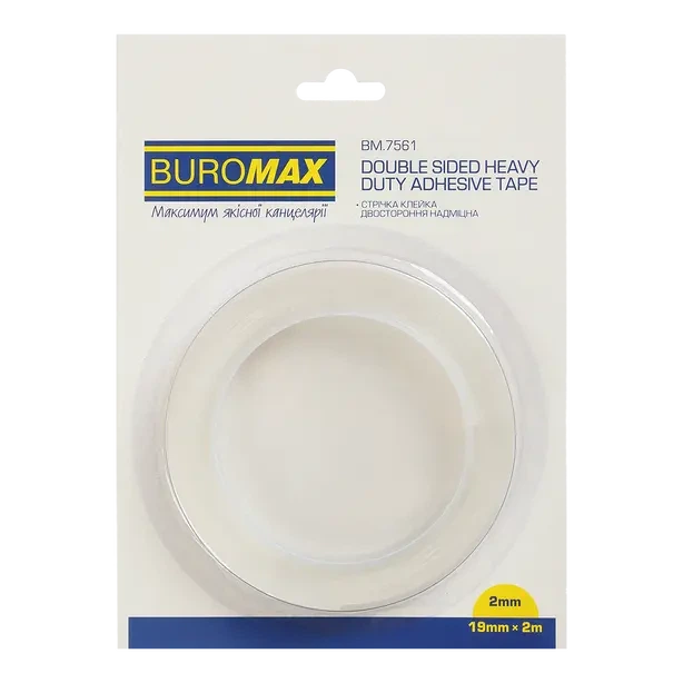 Скотч двосторонній гелевий Buromax 19мм х 2м (BM.7561) - Фото 1 Скотч двосторонній гелевий Buromax 19мм х 2м (BM.7561) - зображення 1