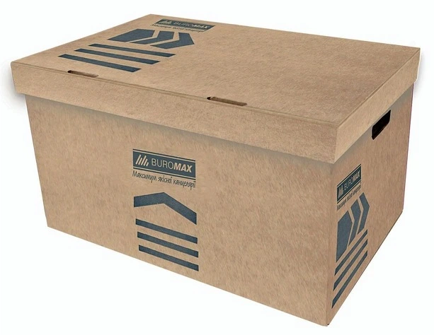 Коробка для архівних боксів Buromax JOBMAX 560х380х265 мм крафтовий (BM.3270-34) - Фото 1 Коробка для архівних боксів Buromax JOBMAX 560х380х265 мм крафтовий (BM.3270-34) - изображение 1