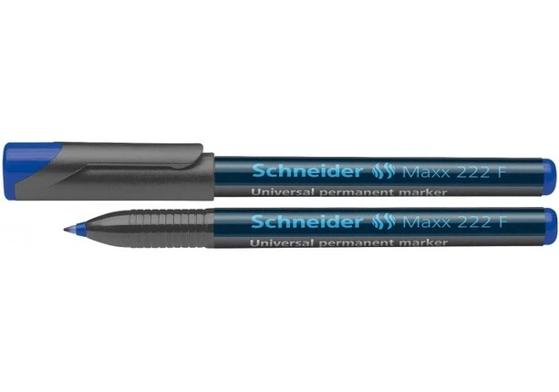 Маркер перманентний Schneider MAXX 222 F синій 0.7 мм конусоподібний (S112203) - Фото 1 Маркер перманентний Schneider MAXX 222 F синій 0.7 мм конусоподібний (S112203) - изображение 1
