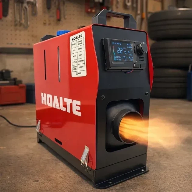 Автономный дизельный обогреватель HOALTE 8 кВт 12/24/230V с LCD, таймером, пультом и управлением со смартфона - изображение 3