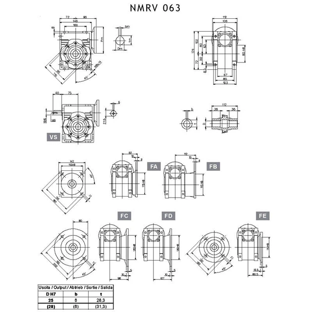 Червячный редуктор RDVM NMRV 063 REDMOTORS - Фото 5 Червячный редуктор RDVM NMRV 063 REDMOTORS - изображение 5