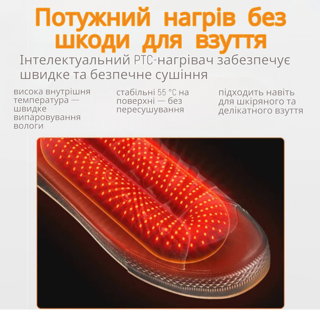 Сушарка для взуття Xiaomi Sothing ZERO Shoes Dryer без таймера DSHJ-S-1904 електросушарка для кросівок і черевиків сушка взуття антибактеріальна протигрибкова портативна від мережі для шкарпеток рукавиць + перехідник Фіолетова - зображення 4