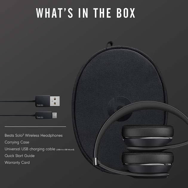 Бездротові навушники Beats Solo3 Wireless Black (MX432LL/MP582) - зображення 6