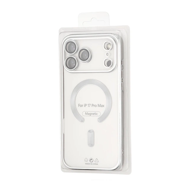 Чехол Ductil Metallic Edge with MagSafe (Protected Camera & Lens) iPhone 17 Pro Max Silver - изображение 2