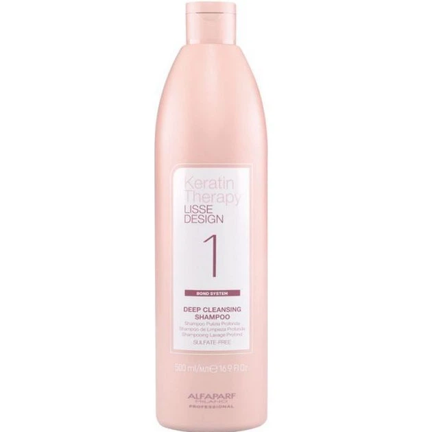 Шампунь для глубокой очистки волос Alfaparf Lisse Design Keratin Therapy Deep Cleansing Shampoo 500 мл - Фото 1 Шампунь для глубокой очистки волос Alfaparf Lisse Design Keratin Therapy Deep Cleansing Shampoo 500 мл - изображение 1