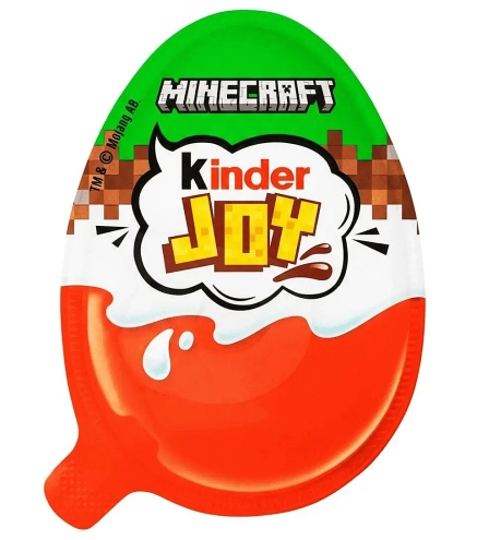 Шоколадне яйце Кіндер Майнкрафт Kinder Joy Minecraft, 20 г - Фото 1 Шоколадне яйце Кіндер Майнкрафт Kinder Joy Minecraft, 20 г - изображение 1
