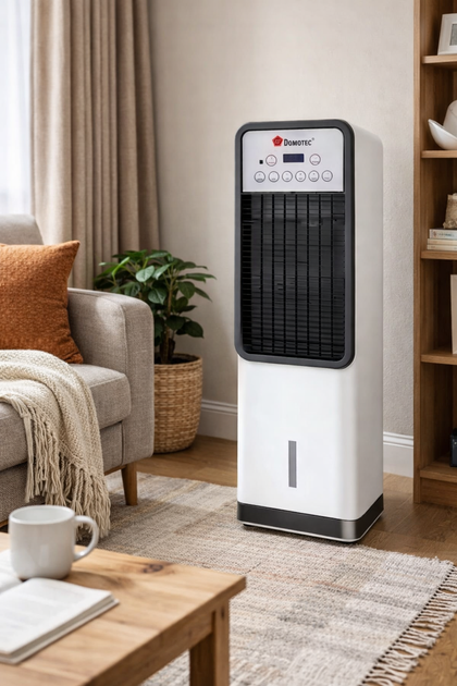 Підлоговий кліматичний комплекс Domotec MS-1668 кондиціонер обігрівач зволожувач очищувач повітря 3в1 3600Вт 5л мобільний охолоджувач повітря з LED панеллю пультом таймером для дому офісу приміщення до 20м² - изображение 5