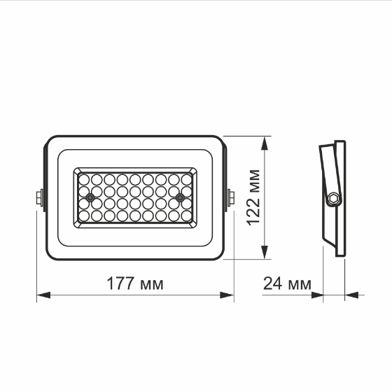 LED Прожектор 30W 5000К 220V білий VL-F2e-305W Videx - изображение 4