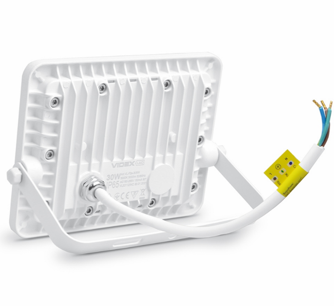 LED Прожектор 30W 5000К 220V білий VL-F2e-305W Videx - изображение 2