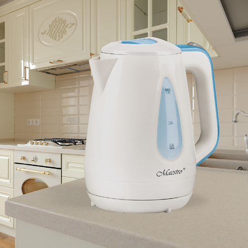 Електрочайник 1,7л 1850-2200W (диск) блакитний MR-031-BLUE Maestro - изображение 4