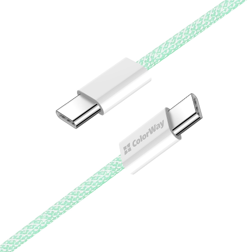 Кабель USB PD Type-C/Type-C ColorWay CW-CBPDCC061-G 3,0A 60W 1м зелений - изображение 3