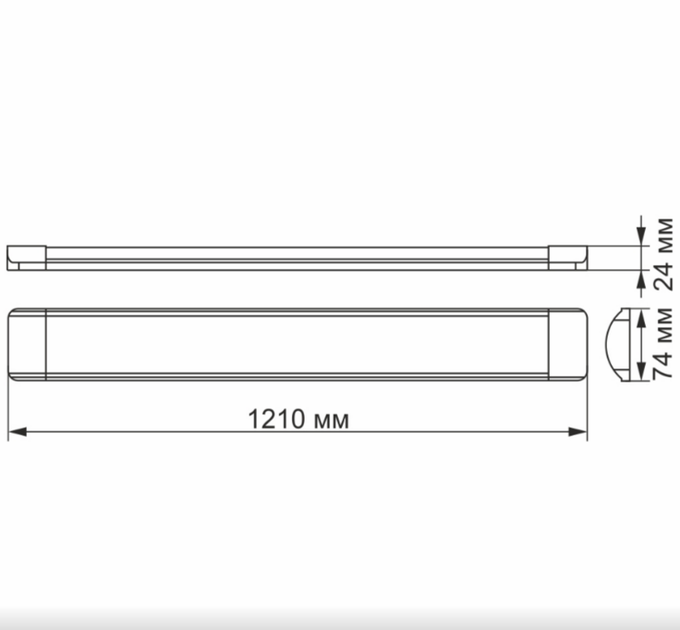 LED Світильник лінійний 36W 1,2м 5000К 220V VL-BN-36125 Videx - зображення 3