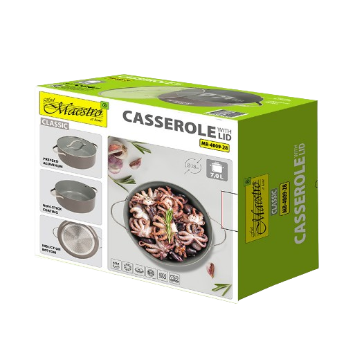 Каструля 7л з кришкою а/п Ceramic MR-4009-28 Maestro - изображение 4