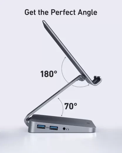 Подставка-адаптер для планшета Anker 551 USB-C Hub (8 в 1, Tablet Stand) Grey (WSCP9TAOVK) - изображение 7