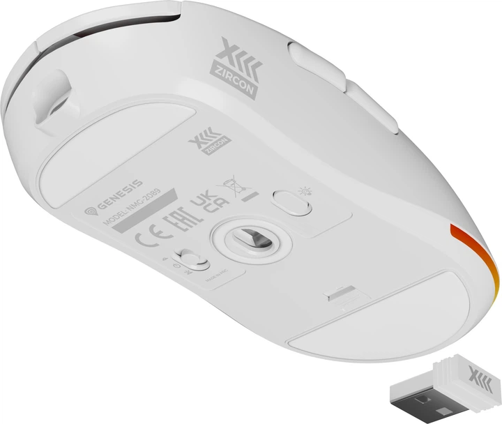 Mysz Genesis Zircon XIII Wireless RGB White (NMG-2090) - obraz 10