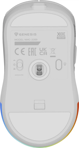 Mysz Genesis Zircon XIII Wireless RGB White (NMG-2090) - obraz 11