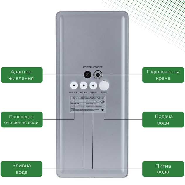 Фільтр із зворотним осмосом ViO BP-D800G - зображення 3