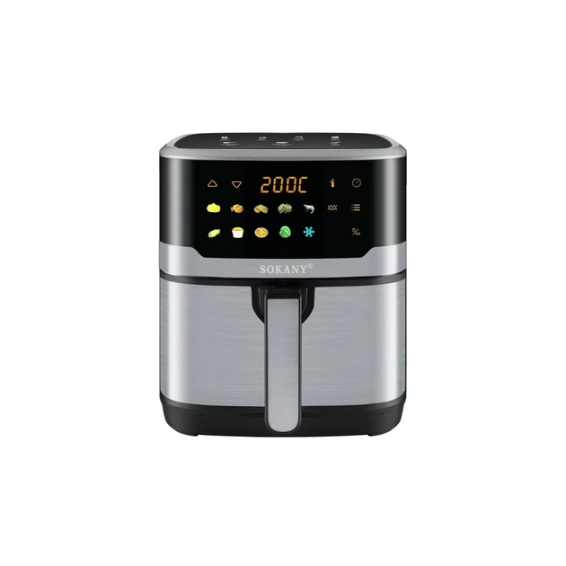 Аерофритюрниця сенсорна 12л 2200 W Sokany SK 10085 80–200°C, з підсвічуванням, регулюванням температур та таймером - Фото 6 Аерофритюрниця сенсорна 12л 2200 W Sokany SK 10085 80–200°C, з підсвічуванням, регулюванням температур та таймером - зображення 6