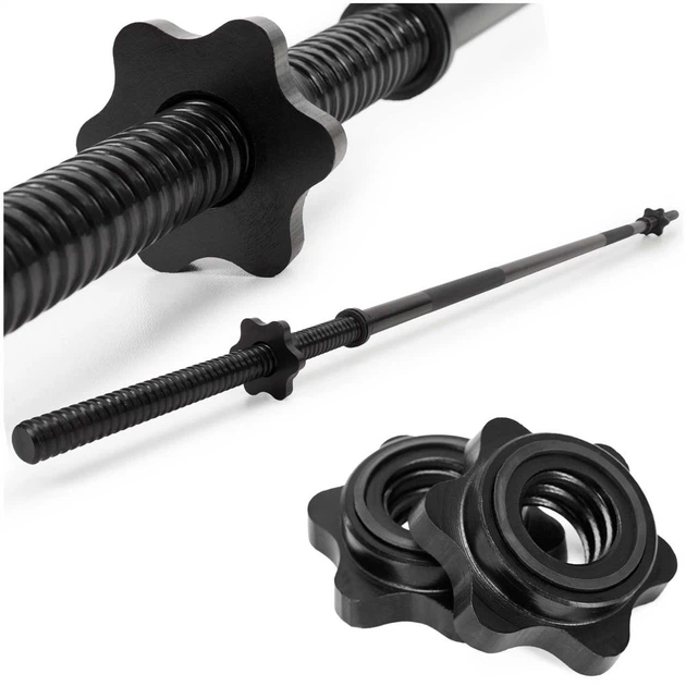 Гриф Actiget прямий різьбовий чорний 180 см штанга та затискачі 25 мм ACT0011 (5908455308144) - зображення 6