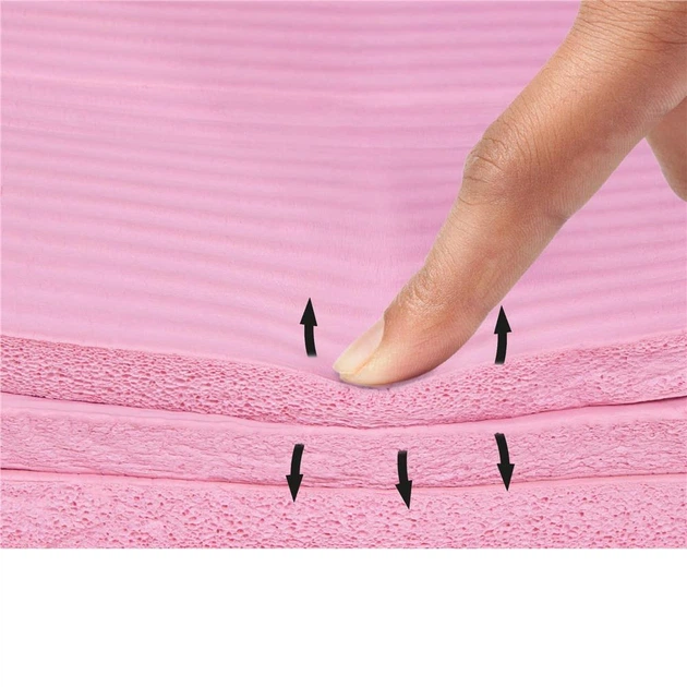Килимок для вправ Springos Товстий Рожевий YG0040 (5907719408477) - зображення 15