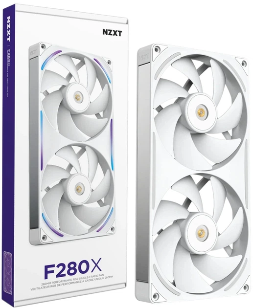 Вентилятор NZXT F280X Performance Fan 280 мм White (5056547206660) - зображення 2