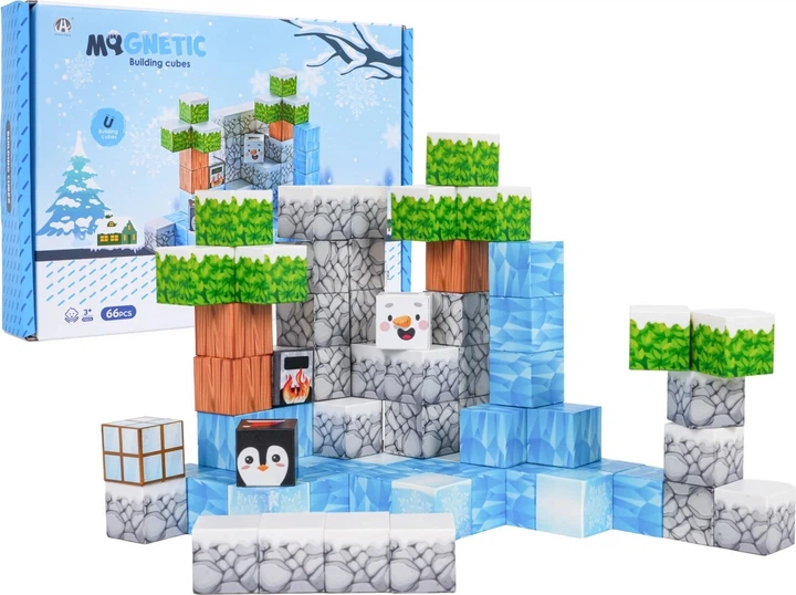Zestaw klocków magnetycznych 3D 66 elementów ZKL.CH1310 (5903864974003) - obraz 6