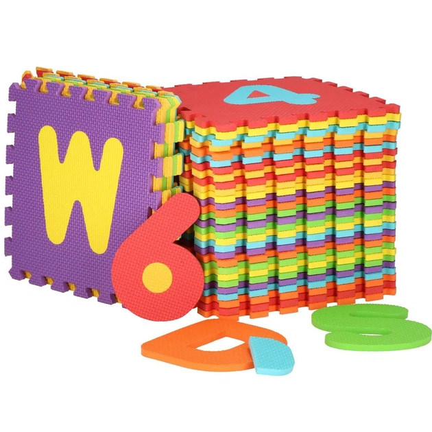 Килимок пінний Пазл Springos Алфавіт цифри 172x172 см (5907719428000) - зображення 10