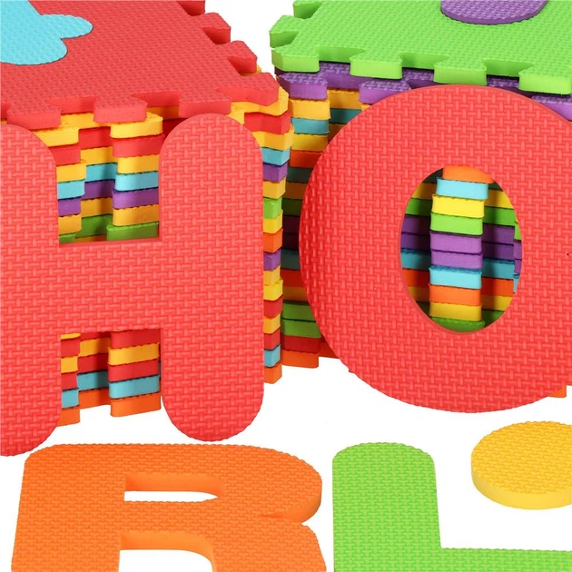 Килимок пінний Пазл Springos Алфавіт цифри 172x172 см (5907719428000) - зображення 11