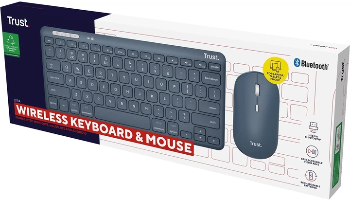 Zestaw bezprzewodowy Trust Lyra Blue (8713439249378) - obraz 7