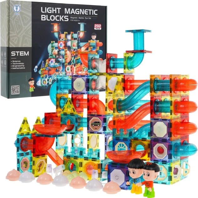 Zestaw klocków magnetycznych Marble Run 292 elementy ZKL.2309 (5903864952674) - obraz 8