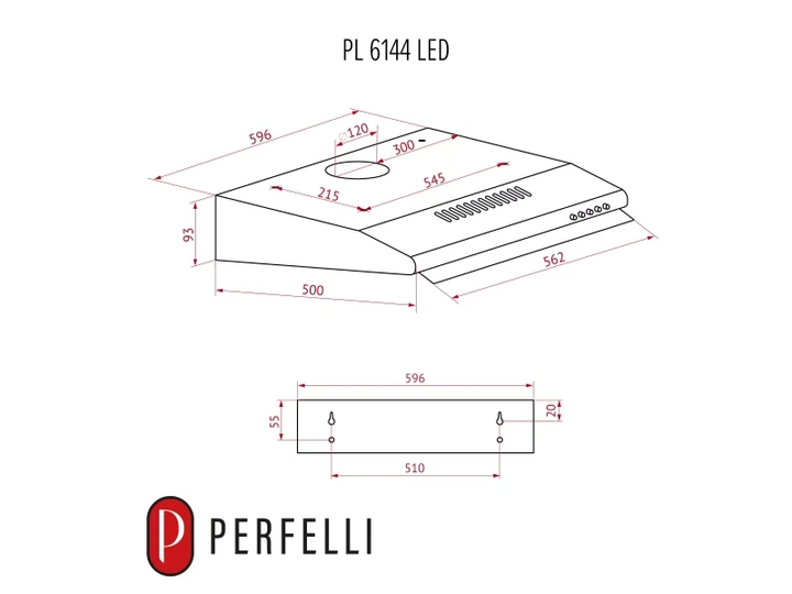 Витяжка Perfelli PL 6144 BG LED - изображение 7