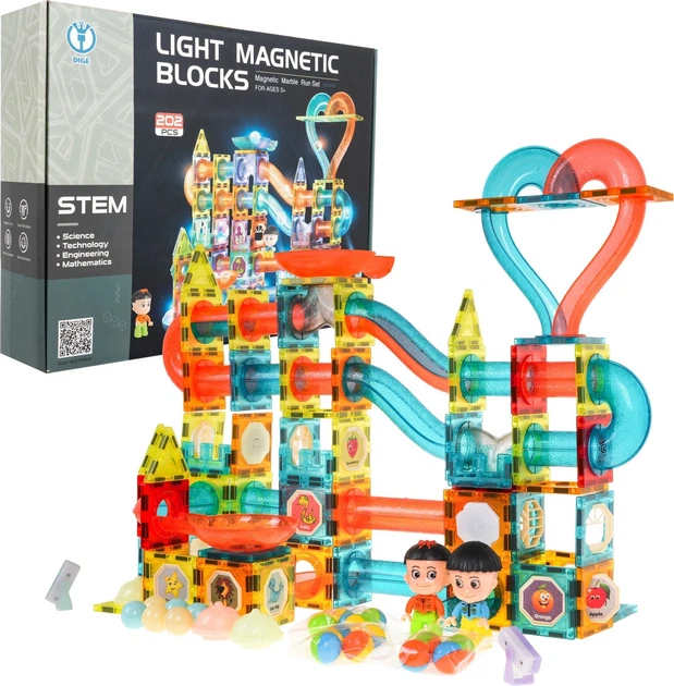 Конструктор магнітний Marble Run 202 елементи ZKL.2306 (5903864952681) - зображення 8
