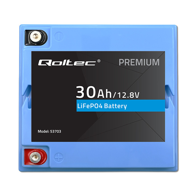 Akumulator Qoltec LiFePO4 Litowo-Żelazowo-Fosforanowy 12.8V 30Ah 384Wh BMS 53703 (5901878537030) - obraz 5