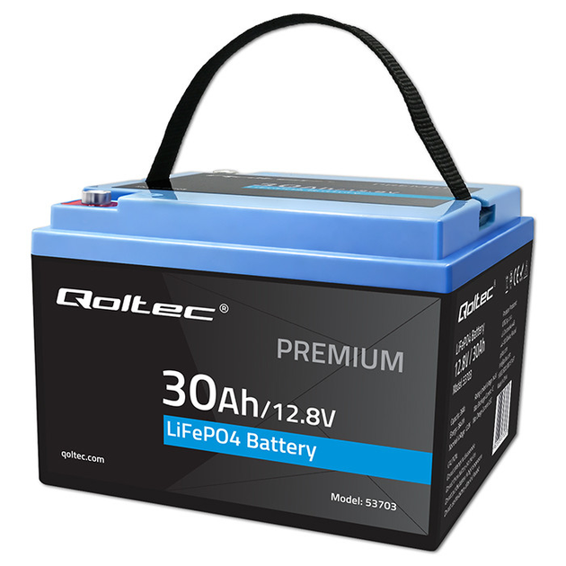 Akumulator Qoltec LiFePO4 Litowo-Żelazowo-Fosforanowy 12.8V 30Ah 384Wh BMS 53703 (5901878537030) - obraz 6