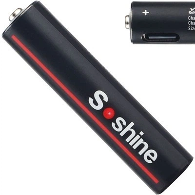 Аккумулятор AAA Soshine 1.5V 400 mAh 600 mWh с Type-C зарядкой / Батарейка аккумуляторная - изображение 5