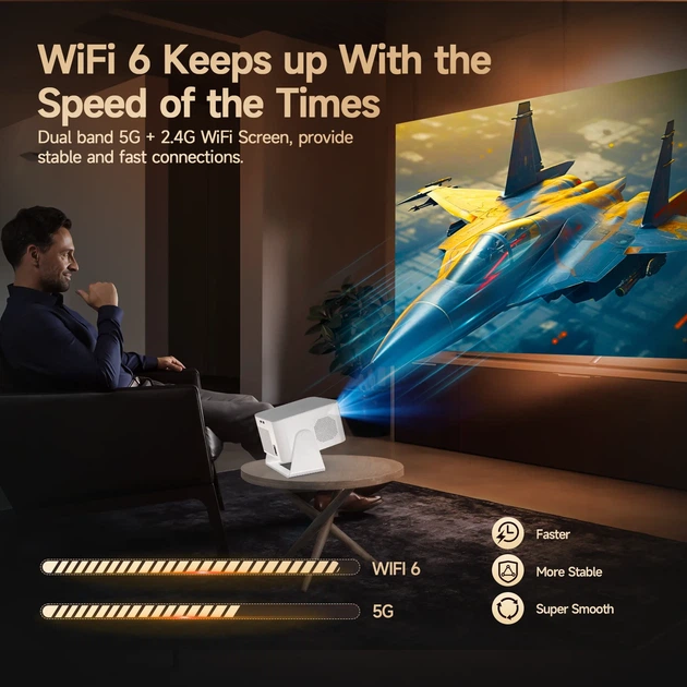 Смарт проектор с автофокусом Magcubic HY350 Max Android 14, chip H726, 8K24fps, 2GB/16GB Wi-Fi 2.4G/5G Обновленная версия Кинотеатр White (19033) - изображение 11