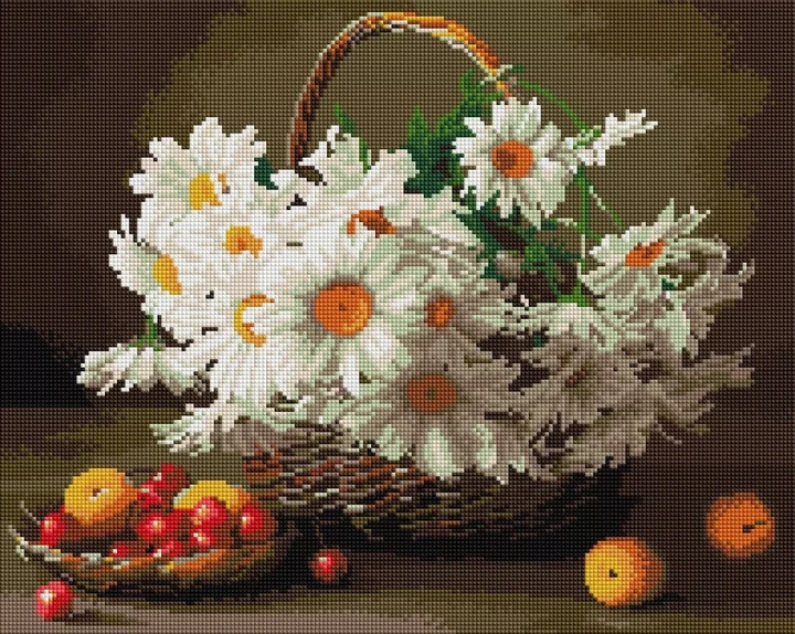 Алмазна мозаїка Польові ромашки 40x50 Brushme (DBS1004) - Фото 1 Алмазна мозаїка Польові ромашки 40x50 Brushme (DBS1004) - зображення 1