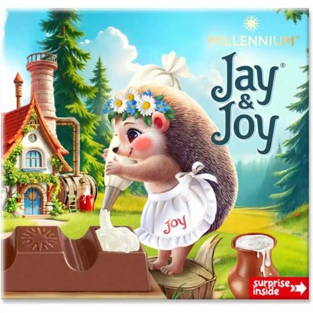 Шоколад Millennium Jay&Joy молочний з молочною начинкою 45 г - Фото 1 Шоколад Millennium Jay&Joy молочний з молочною начинкою 45 г - изображение 1