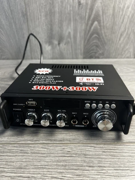 Усилитель звука UKC AMP-298 2 канала по 300 Вт с поддержкой Bluetooth и USB 10374 - Фото 3 Усилитель звука UKC AMP-298 2 канала по 300 Вт с поддержкой Bluetooth и USB 10374 - изображение 3