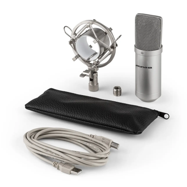 Мікрофон конденсаторний Auna MIC-900S-LED, USB-мікрофон для стрімінгу, підкастів - зображення 8