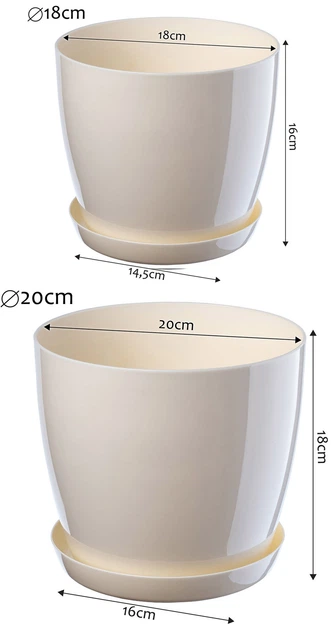 Горщик для квітів з підставкою Kadax K8165 2 шт - зображення 2