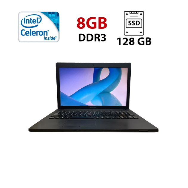 Ноутбук Б-класс Lenovo G500 / 15.6" (1366x768) TN / Intel Celeron 1005M (2 ядра по 1.9 GHz) / 8 GB DDR3 / 128 GB SSD / Intel HD Graphics / WebCam б/у - Фото 1 Ноутбук Б-класс Lenovo G500 / 15.6" (1366x768) TN / Intel Celeron 1005M (2 ядра по 1.9 GHz) / 8 GB DDR3 / 128 GB SSD / Intel HD Graphics / WebCam б/у - изображение 1