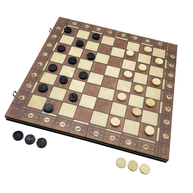 Набір настільних ігор "Шахи, нарди, шашки 3 в 1" Set1 Newt NE-LG-11 ігрове поле 40х40 см - изображение 5