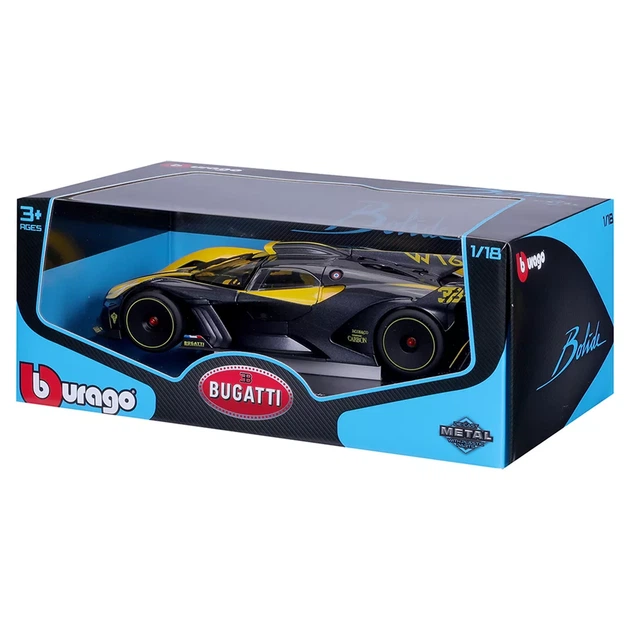 Автомодель Bburago Bugatti Bolide 1:18 чорно-жовта (18-11047 YL) - Фото 7 Автомодель Bburago Bugatti Bolide 1:18 чорно-жовта (18-11047 YL) - зображення 7