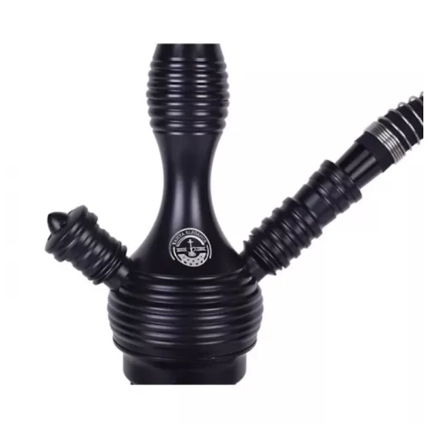Кальян Yahya ZL01 Black 41 см Яхья Черный Нержавеющая сталь, алюминий Клик-система полный комплект - изображение 3