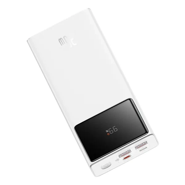 Зовнішній акумулятор Baseus Star-Lord Digital Display 30000 mAh 30W White - зображення 4