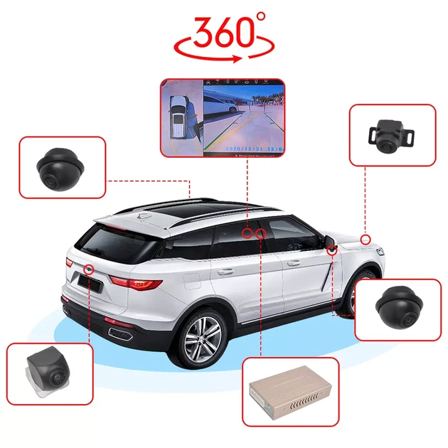 Универсальная 360° панорамная система заднего вида CKY-T50 с 4 автомобильными камерами и 3D обзором - изображение 10