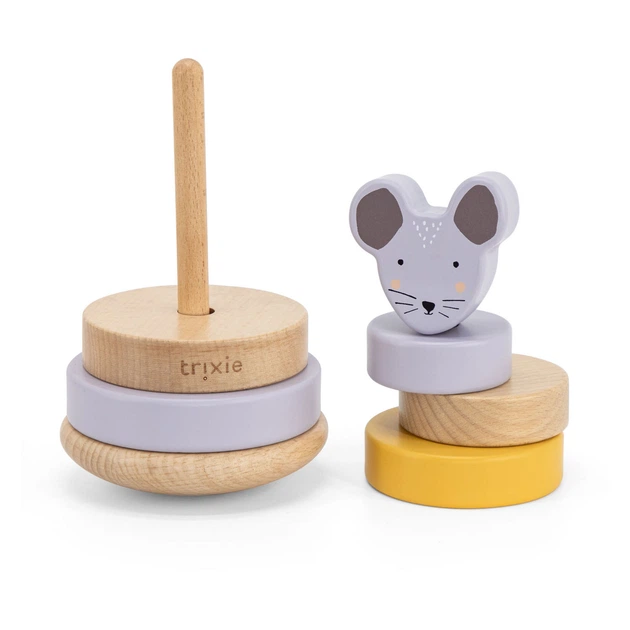 Wieża do układania Trixie Drewniana wieża do układania - Pani Myszka (36-524)(5400858365248) - obraz 3