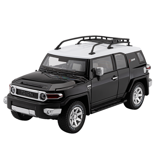 Модель авто Toyota FJ Cruiser 1:24 чорна | колекційна металева die-cast модель SUV - Фото 2 Модель авто Toyota FJ Cruiser 1:24 чорна | колекційна металева die-cast модель SUV - зображення 2