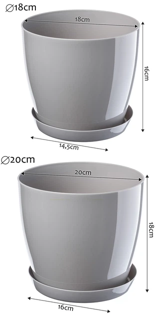 Горщик для квітів з підставкою Kadax K8164 2 шт - зображення 2